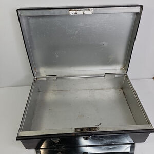 Antique Locking Box (No Key) L & Co Secure 2 Lever England Cash Money Storage